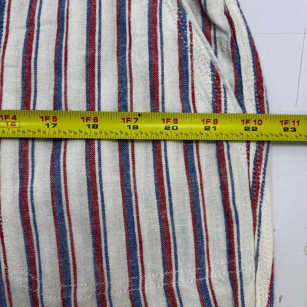 Per Se Women XL Red Blue White Striped Linen Blend Drawstring Pants NWT - Picture 8 of 11